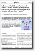 New publication on bioinert hydrogel coatings